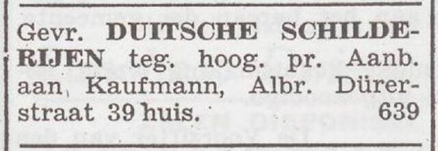 Advertentie van Karl Kaufmann