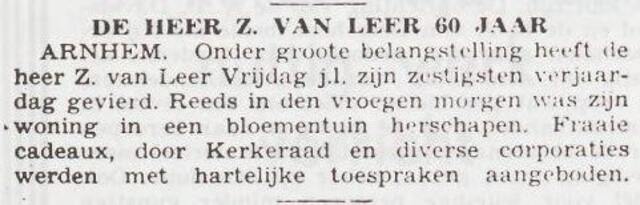 Bloemen voor Zadok van Leer