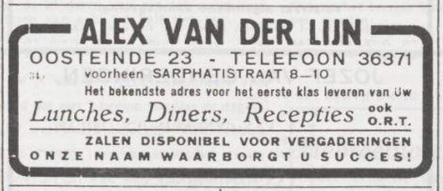 Advertentie van Alexander L. van der Lijn