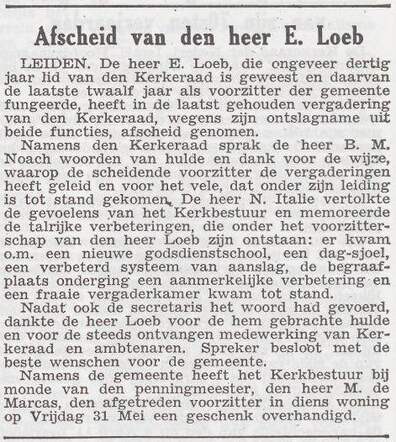 Afscheid Ernst Loeb