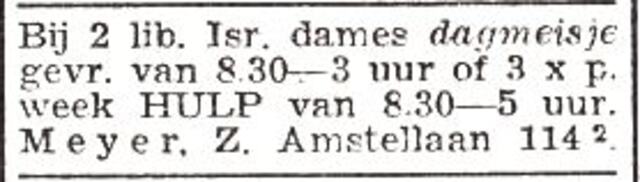 Advertentie  van Alida Meijer