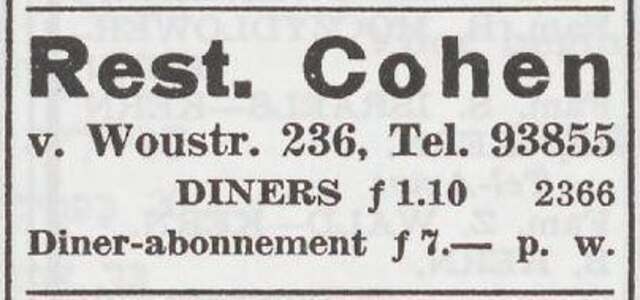 Advertentie van Simon Cohen