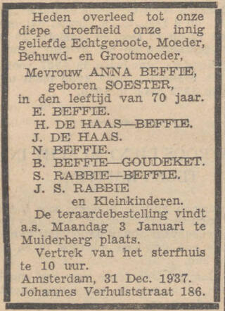 Anna Beffie-Soester