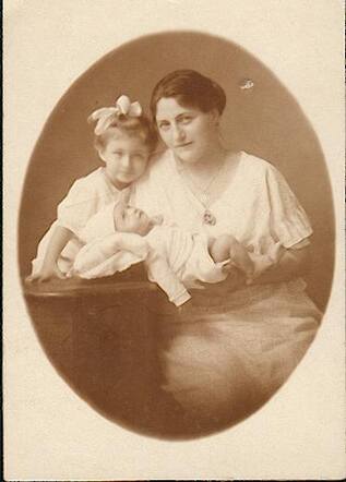 Annette Okker with her children