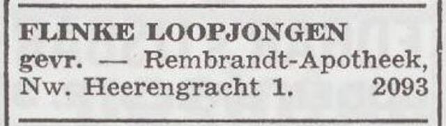 Advertentie van Ephraim Rosenbaum