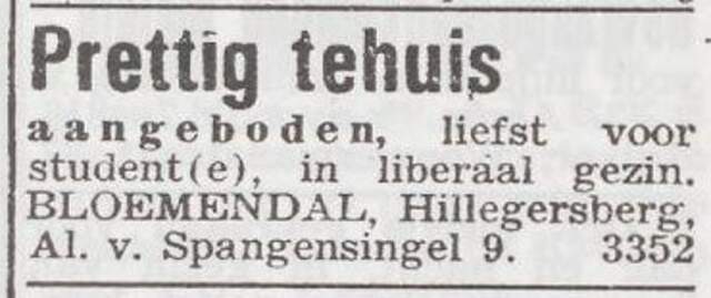 Advertentie van Sara Bloemendal-Gast