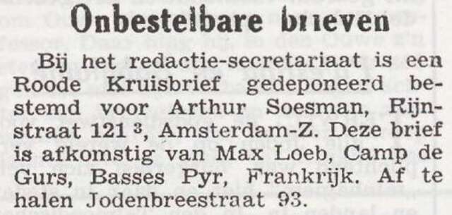 Onbestelbare brief