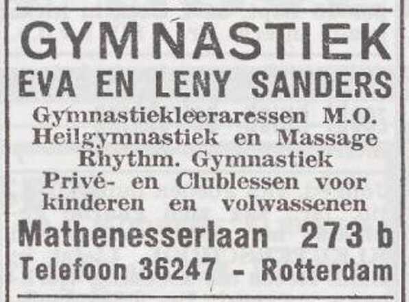 Advertentie van Eva Sanders en Helena Sanders