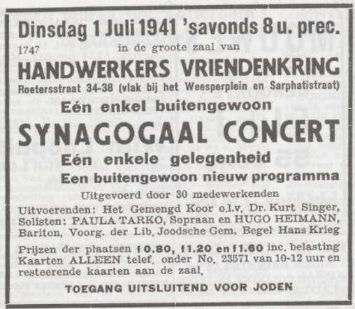 Concert o.l.v. Bernhard Kurt Singer
