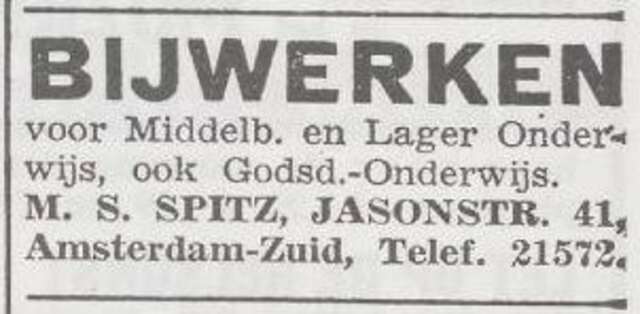 Advertentie van Mathilda Spitz