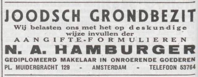 Advertentie van Nathan Hamburger