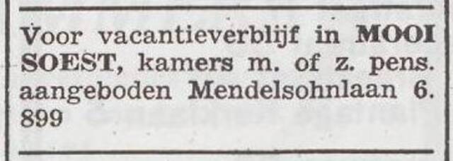 Advertentie van Rosalie Wertheimer-Auerbach