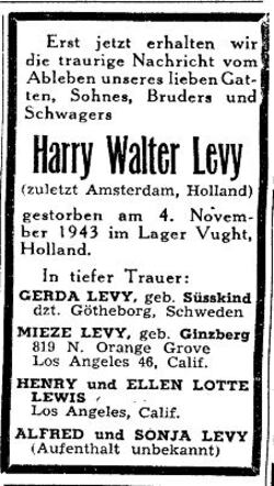 Aufbau 03-08-1945 Harry Walter Levy