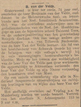 B vd Velde