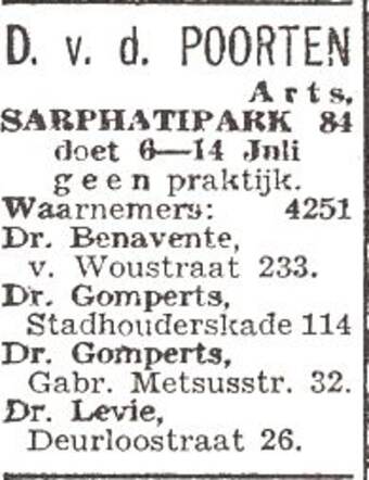 Mededeling van dr. Benjamin Benavente