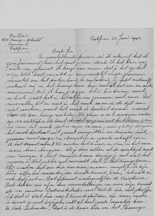 Letter Barend Reiss