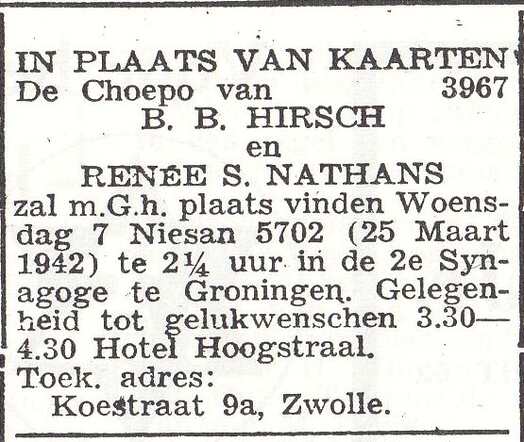 Aankondiging van huwelijksinzegening
