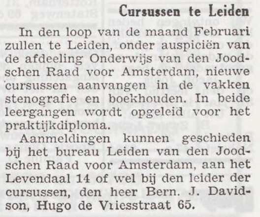 Cursusleider Bernardus Davidson