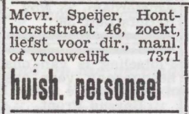 Advertentie van Betsy Judith Speijer-Schaap