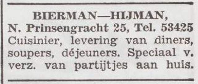 Advertentie van Hijman Bierman