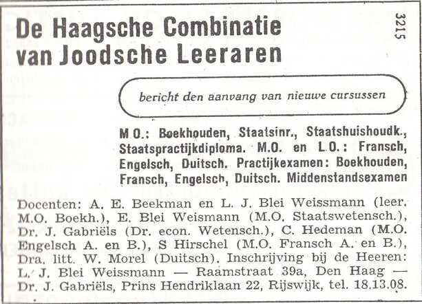 Advertentie voor inschrijving cursussen