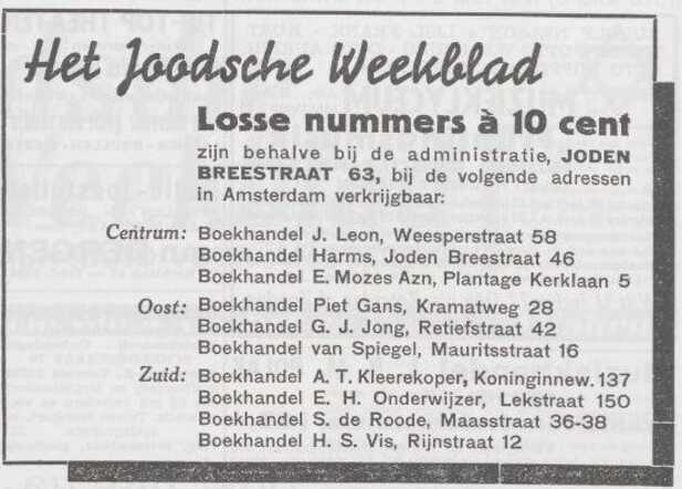 Advertentie boekhandel