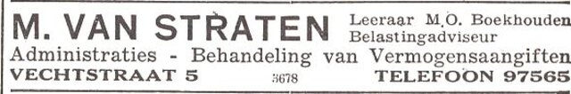Advertentie van boekhouder Michel van Straten