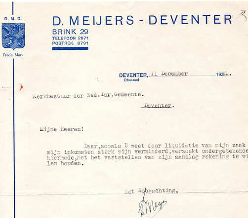 Brief David Meijers 1941