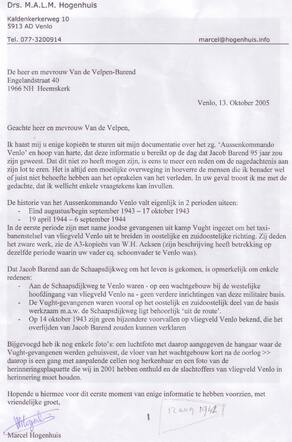 Brief van M.Hogenhuis