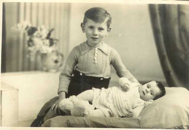 Helena Rebecca [Leni] Bril with her brother who survived the war
