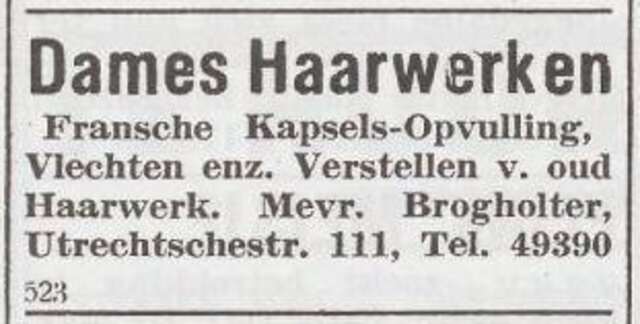 Advertentie van Naatje Brogholter-Bacharach