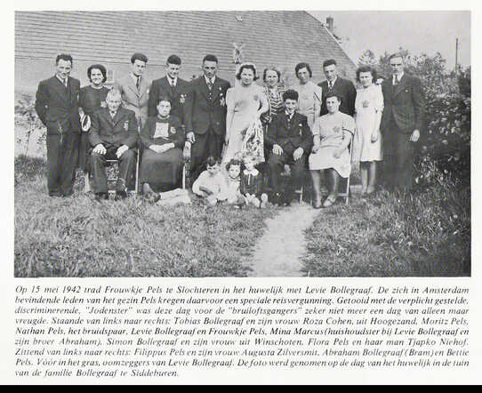 bruiloft van zus Froukje en Levie Bollegraag, 15 mei 1942