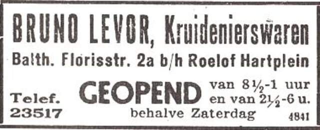 Advertentie van Bruno Levor