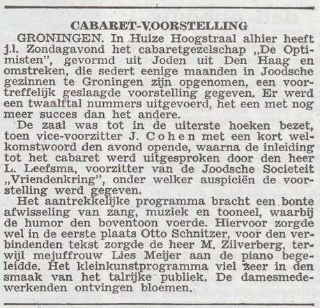 Artiest Otto Schnitzer in Groningen