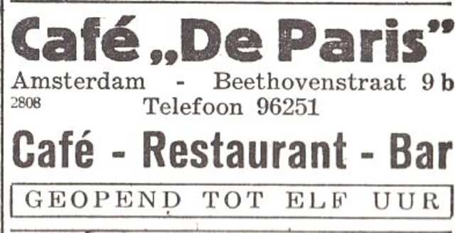 Advertentie van café-eigenares Leonie Rabl-Fraenkel