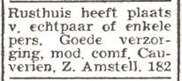 Advertentie van het gezin Samson Cauverien