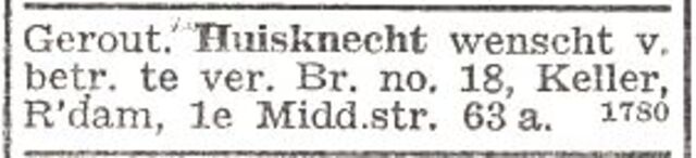 Advertentie van Chaim Keller