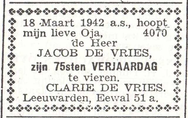 Aankondiging verjaardag