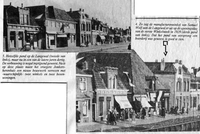 Textielzaak aan de Langewal in Gorredijk