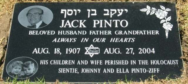Tombstome of Jack Pinto
