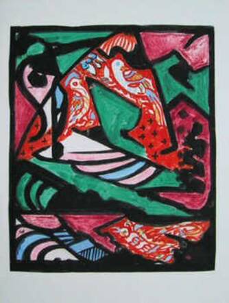 Carry van Biema, Komposition, z.j., aquarel.