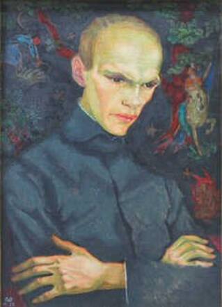 Carry van Biema, Porträt Albrecht Schaeffer, 1920, olieverf.