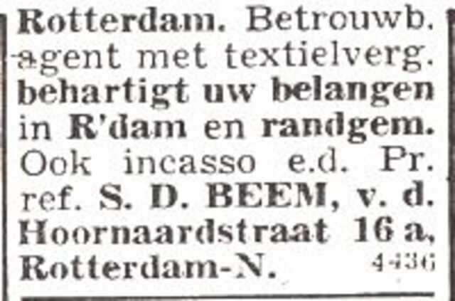 Advertentie van Simon David Beem