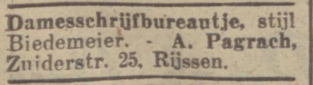 Dagblad van het Oosten Almelo's dagblad, 13 maart 1942, dag, pag. 6. Adv.  Abraham Pagrach.