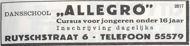 Advertentie van Louis Allegro