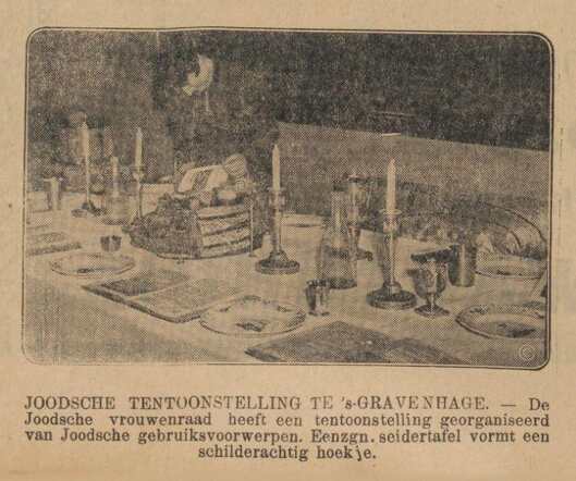 De Sumatra Post  11 december 1933, dag, pag. 12. Joodse tentoonstelling te Den Haag.