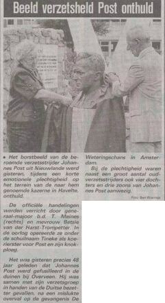 Artikel uit "De Telegraaf" van 17 juli 1992