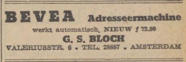 De Tijd godsdienstig-staatkundig dagblad, 11 juni 1940,  avond, pag. 1. Adv. Gaim Salomon Bloch.