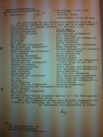 Verlof uit het kamp, 11 mei 1942