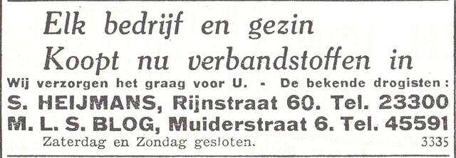 Advertentie van twee drogisten, een van hen is Mozes Lion Blog